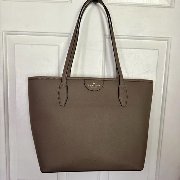 Kate Spade Taupe Leather Tote - Picture 1 of 4